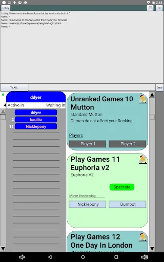 Boardspace.net ڈاؤن لوڈ کریں – 100 سے زائد بورڈ گیمز مفت کھیلیں - Screenshot 11