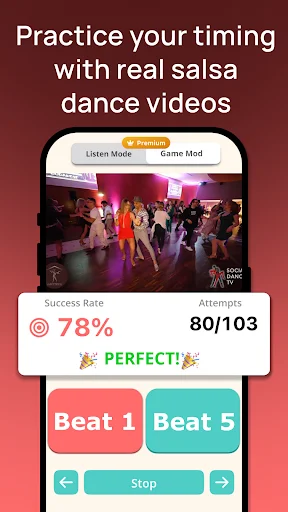 Dancetime – Salsa Beat Finder ڈاؤن لوڈ کریں – رقص کی تھاپ سمجھیں - Screenshot 5