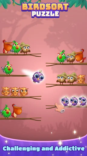 Bird Sort: Color Puzzle Master ڈاؤن لوڈ کریں – بہترین برڈ پزل گیم - Screenshot 6