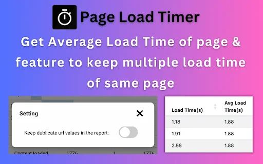 Page Load Timer ڈاؤن لوڈ کریں – ویب سائٹ کی رفتار جانچیں - Screenshot 4