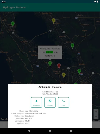 Hydrogen Stations USA ڈاؤن لوڈ کریں – ہائیڈروجن فیول اسٹیشن تلاش کریں - Screenshot 21