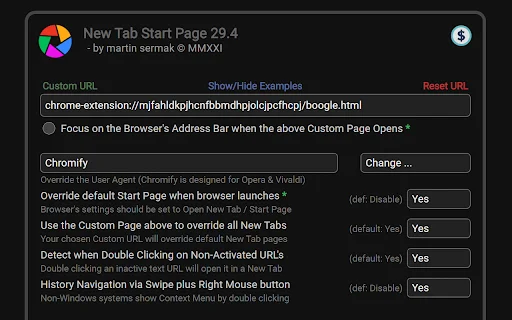 New Tab & Toolbox ڈاؤن لوڈ کریں – ویب براؤزر کو بہتر بنائیں - Screenshot 2