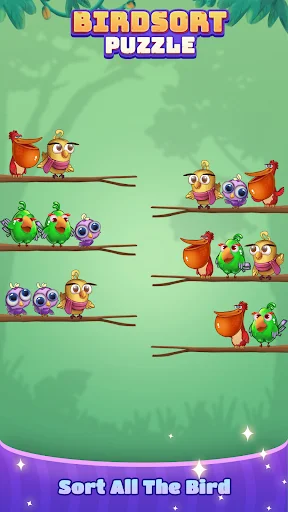 Bird Sort: Color Puzzle Master ڈاؤن لوڈ کریں – بہترین برڈ پزل گیم - Screenshot 5