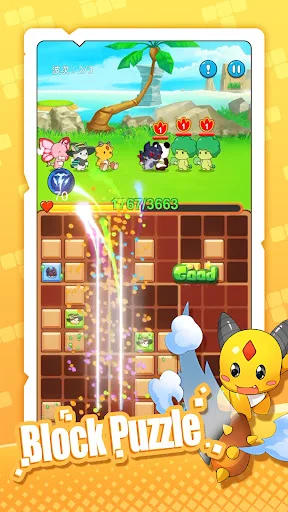 Block Puzzle : Cubemon ڈاؤن لوڈ کریں – بہترین پزل گیم - Screenshot 1