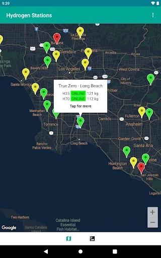 Hydrogen Stations USA ڈاؤن لوڈ کریں – ہائیڈروجن فیول اسٹیشن تلاش کریں - Screenshot 10