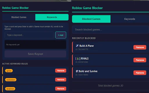 Roblox Game Blocker ڈاؤن لوڈ کریں – ناپسندیدہ گیمز چھپائیں - Screenshot 2