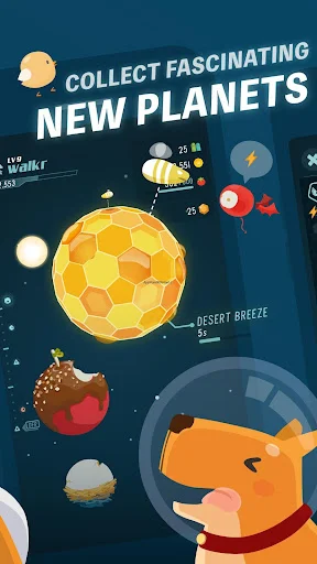 Walkr: Fitness Space Adventure ڈاؤن لوڈ کریں – پیدل چلنے کا دلچسپ کھیل - Screenshot 2