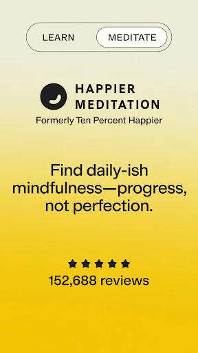 Happier Meditation ڈاؤن لوڈ کریں – ذہنی سکون اور مراقبہ کے لیے بہترین ایپ - Screenshot 1
