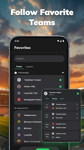 Amazic Football Live Scores ڈاؤن لوڈ کریں – فٹ بال کے براہ راست اسکورز - Screenshot 6