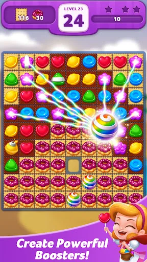 Lollipop: Sweet Taste Match 3 ڈاؤن لوڈ کریں – بہترین پزل گیم - Screenshot 5