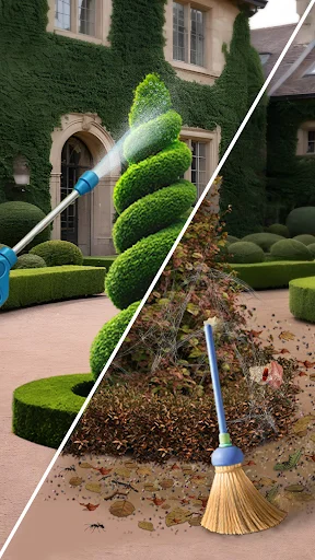 Lawn Care ASMR Cleaning ڈاؤن لوڈ کریں – بہترین گارڈن گیم - Screenshot 1