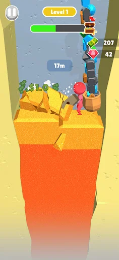 Dig Gem Mining ڈاؤن لوڈ کریں – دلچسپ خزانے کی تلاش کا کھیل - Screenshot 11