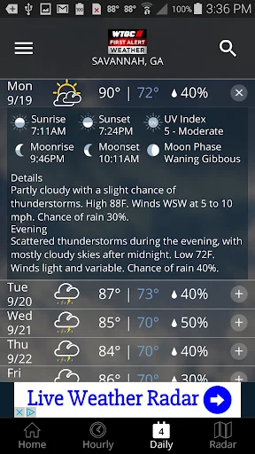 WTOC First Alert Radar ڈاؤن لوڈ کریں – درست موسم کی پیش گوئی - Screenshot 3