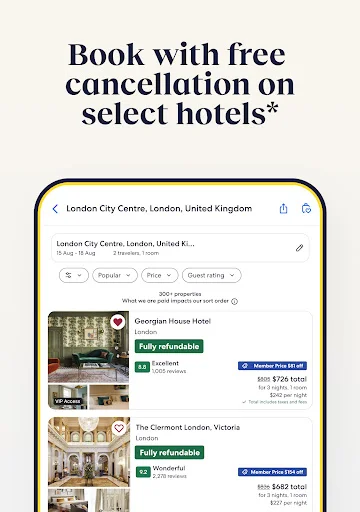 Expedia ڈاؤن لوڈ کریں – سستے ہوٹل، پروازیں اور کاریں بک کریں - Screenshot 15