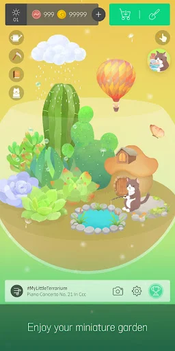 My Little Terrarium ڈاؤن لوڈ کریں – پرسکون اور دلکش آئیڈل گیم - Screenshot 1