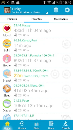 Baby Care ایپ ڈاؤن لوڈ کریں – بچوں کی نشوونما کو ٹریک کریں - Screenshot 1