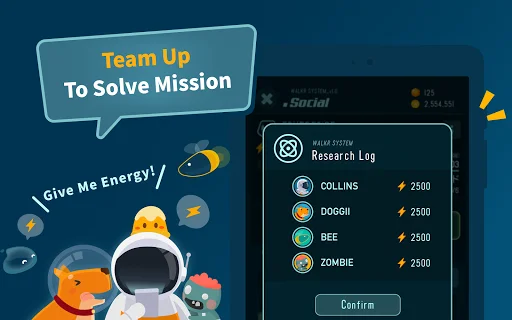 Walkr: Fitness Space Adventure ڈاؤن لوڈ کریں – پیدل چلنے کا دلچسپ کھیل - Screenshot 12