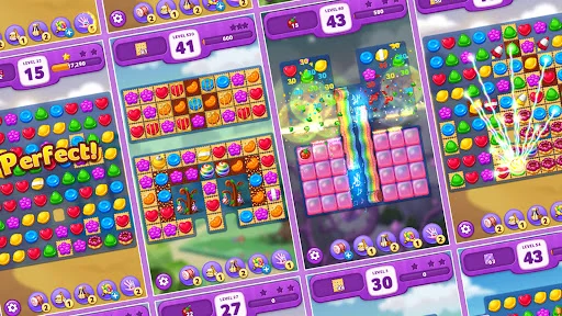 Lollipop: Sweet Taste Match 3 ڈاؤن لوڈ کریں – بہترین پزل گیم - Screenshot 2