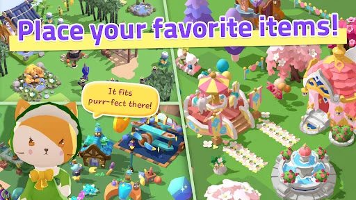 The Secret of Cat Island ڈاؤن لوڈ کریں – بلیوں کا پیارا فارمنگ گیم - Screenshot 19
